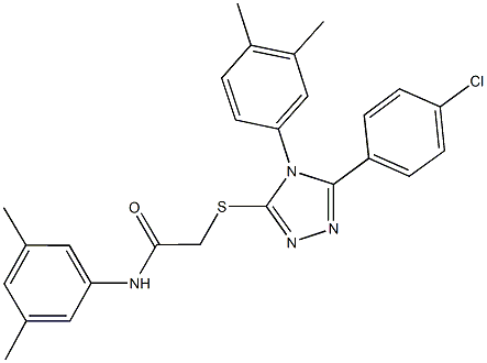 2-{[5-(4-chlorophenyl)-4-(3,4-dimethylphenyl)-4H-1,2,4-triazol-3-yl]sulfanyl}-N-(3,5-dimethylphenyl)acetamide|