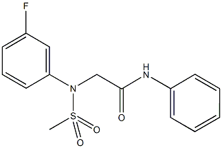 663161-84-0 2-[3-fluoro(methylsulfonyl)anilino]-N-phenylacetamide