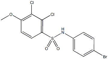 N-(4-bromophenyl)-2,3-dichloro-4-methoxybenzenesulfonamide Struktur