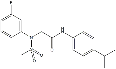 2-[3-fluoro(methylsulfonyl)anilino]-N-(4-isopropylphenyl)acetamide Struktur