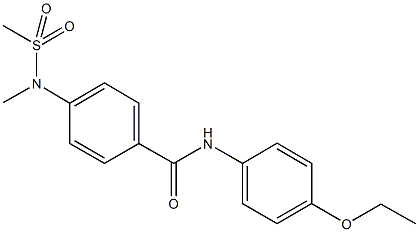 N-(4-ethoxyphenyl)-4-[methyl(methylsulfonyl)amino]benzamide 化学構造式