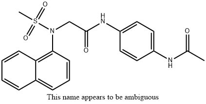 N-[4-(acetylamino)phenyl]-2-[(methylsulfonyl)(1-naphthyl)amino]acetamide Struktur