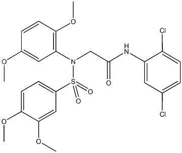 663165-01-3 N-(2,5-dichlorophenyl)-2-{[(3,4-dimethoxyphenyl)sulfonyl]-2,5-dimethoxyanilino}acetamide