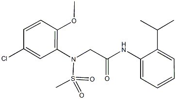 663165-05-7 2-[5-chloro-2-methoxy(methylsulfonyl)anilino]-N-(2-isopropylphenyl)acetamide