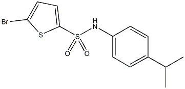 5-bromo-N-(4-isopropylphenyl)-2-thiophenesulfonamide,663166-92-5,结构式