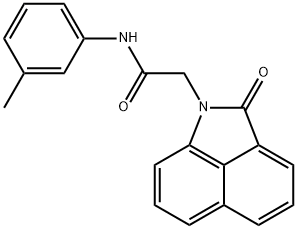 N-(3-methylphenyl)-2-(2-oxobenzo[cd]indol-1(2H)-yl)acetamide,663167-43-9,结构式