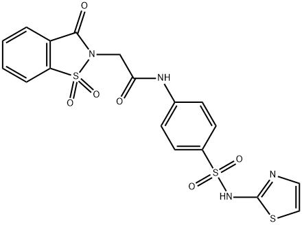 2-(1,1-dioxido-3-oxo-1,2-benzisothiazol-2(3H)-yl)-N-{4-[(1,3-thiazol-2-ylamino)sulfonyl]phenyl}acetamide Structure