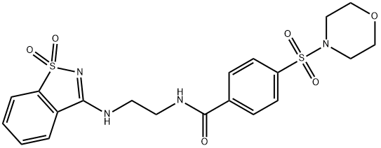 N-{2-[(1,1-dioxido-1,2-benzisothiazol-3-yl)amino]ethyl}-4-(4-morpholinylsulfonyl)benzamide,663168-15-8,结构式