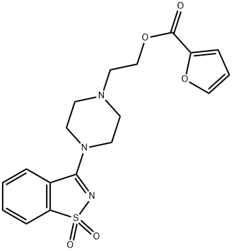 2-[4-(1,1-dioxido-1,2-benzisothiazol-3-yl)-1-piperazinyl]ethyl 2-furoate|