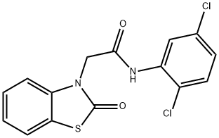 N-(2,5-dichlorophenyl)-2-(2-oxo-1,3-benzothiazol-3(2H)-yl)acetamide 结构式