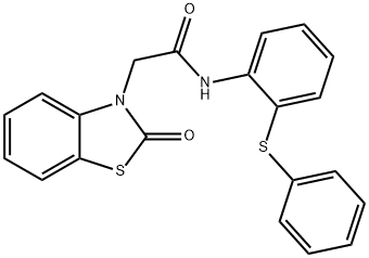 2-(2-oxo-1,3-benzothiazol-3(2H)-yl)-N-[2-(phenylsulfanyl)phenyl]acetamide Struktur