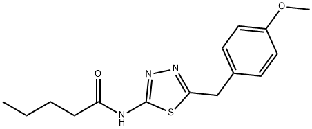 N-[5-(4-methoxybenzyl)-1,3,4-thiadiazol-2-yl]pentanamide Structure