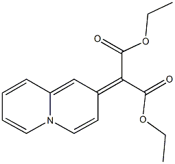 diethyl 2-(2H-quinolizin-2-ylidene)malonate 化学構造式
