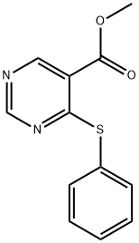 methyl 4-(phenylsulfanyl)-5-pyrimidinecarboxylate 结构式