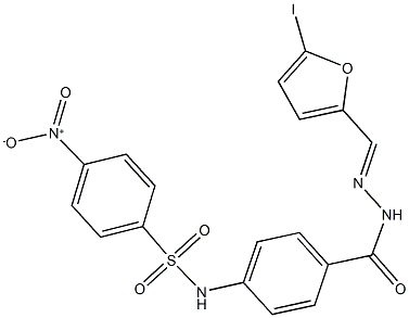 4-nitro-N-[4-({2-[(5-iodo-2-furyl)methylene]hydrazino}carbonyl)phenyl]benzenesulfonamide Structure