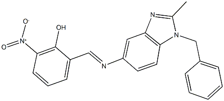2-{[(1-benzyl-2-methyl-1H-benzimidazol-5-yl)imino]methyl}-6-nitrophenol|