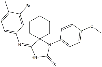 663197-77-1 4-[(3-bromo-4-methylphenyl)imino]-1-(4-methoxyphenyl)-1,3-diazaspiro[4.5]decane-2-thione