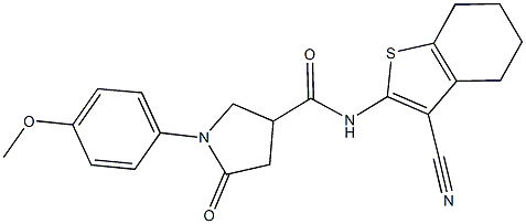 663200-37-1 N-(3-cyano-4,5,6,7-tetrahydro-1-benzothien-2-yl)-1-(4-methoxyphenyl)-5-oxo-3-pyrrolidinecarboxamide