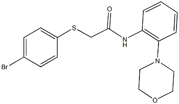 2-[(4-bromophenyl)sulfanyl]-N-[2-(4-morpholinyl)phenyl]acetamide Structure