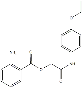 2-(4-ethoxyanilino)-2-oxoethyl 2-aminobenzoate 化学構造式