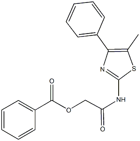 2-[(5-methyl-4-phenyl-1,3-thiazol-2-yl)amino]-2-oxoethylbenzoate 化学構造式