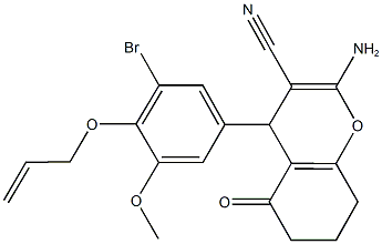 663203-36-9 4-[4-(allyloxy)-3-bromo-5-methoxyphenyl]-2-amino-5-oxo-5,6,7,8-tetrahydro-4H-chromene-3-carbonitrile