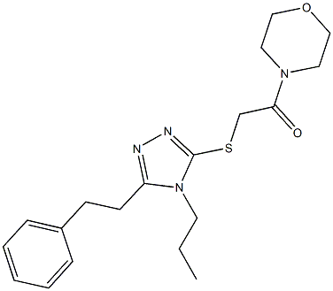 2-(4-morpholinyl)-2-oxoethyl5-(2-phenylethyl)-4-propyl-4H-1,2,4-triazol-3-ylsulfide 结构式