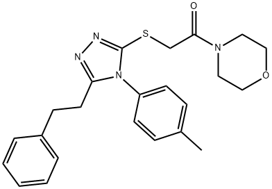 663204-01-1 4-({[4-(4-methylphenyl)-5-(2-phenylethyl)-4H-1,2,4-triazol-3-yl]sulfanyl}acetyl)morpholine