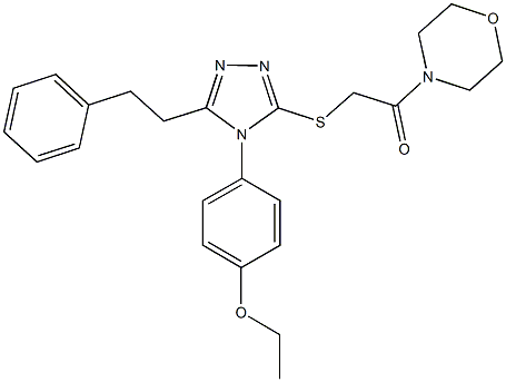 4-({[4-(4-ethoxyphenyl)-5-(2-phenylethyl)-4H-1,2,4-triazol-3-yl]sulfanyl}acetyl)morpholine 结构式