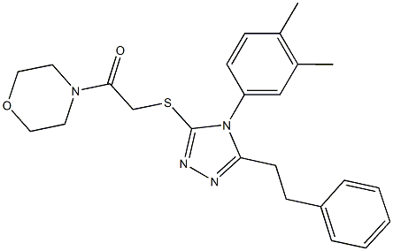 4-(3,4-dimethylphenyl)-5-(2-phenylethyl)-4H-1,2,4-triazol-3-yl 2-(4-morpholinyl)-2-oxoethyl sulfide Struktur
