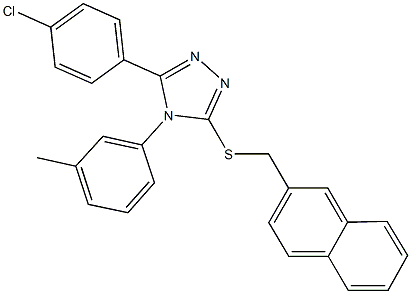 663209-33-4 3-(4-chlorophenyl)-4-(3-methylphenyl)-5-[(2-naphthylmethyl)sulfanyl]-4H-1,2,4-triazole