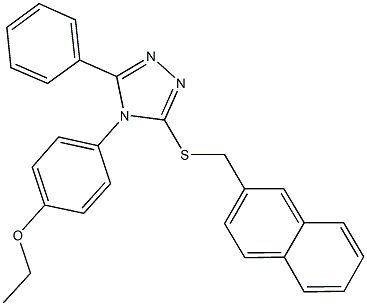 4-(4-ethoxyphenyl)-3-[(2-naphthylmethyl)sulfanyl]-5-phenyl-4H-1,2,4-triazole 化学構造式