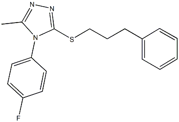 4-(4-fluorophenyl)-5-methyl-4H-1,2,4-triazol-3-yl 3-phenylpropyl sulfide 结构式