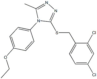4-{3-[(2,4-dichlorobenzyl)sulfanyl]-5-methyl-4H-1,2,4-triazol-4-yl}phenyl ethyl ether Struktur