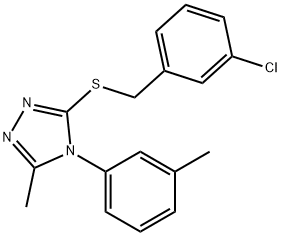 3-[(3-chlorobenzyl)sulfanyl]-5-methyl-4-(3-methylphenyl)-4H-1,2,4-triazole|