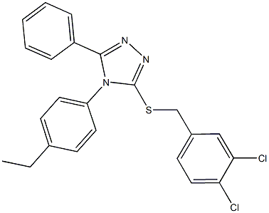 3,4-dichlorobenzyl 4-(4-ethylphenyl)-5-phenyl-4H-1,2,4-triazol-3-yl sulfide Structure