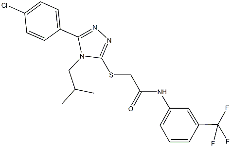 663213-44-3 2-{[5-(4-chlorophenyl)-4-isobutyl-4H-1,2,4-triazol-3-yl]sulfanyl}-N-[3-(trifluoromethyl)phenyl]acetamide