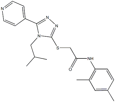 N-(2,4-dimethylphenyl)-2-{[4-isobutyl-5-(4-pyridinyl)-4H-1,2,4-triazol-3-yl]sulfanyl}acetamide Structure
