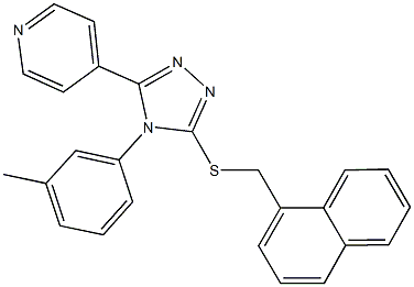 4-(3-methylphenyl)-5-(4-pyridinyl)-4H-1,2,4-triazol-3-yl 1-naphthylmethyl sulfide,663213-59-0,结构式