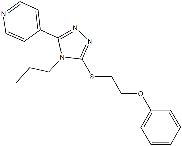 phenyl 2-{[4-propyl-5-(4-pyridinyl)-4H-1,2,4-triazol-3-yl]sulfanyl}ethyl ether Struktur