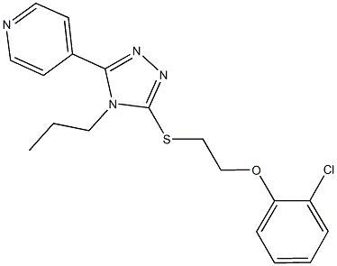 2-chlorophenyl 2-{[4-propyl-5-(4-pyridinyl)-4H-1,2,4-triazol-3-yl]sulfanyl}ethyl ether,663213-63-6,结构式
