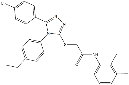2-{[5-(4-chlorophenyl)-4-(4-ethylphenyl)-4H-1,2,4-triazol-3-yl]sulfanyl}-N-(2,3-dimethylphenyl)acetamide Structure