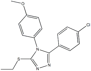 4-[3-(4-chlorophenyl)-5-(ethylsulfanyl)-4H-1,2,4-triazol-4-yl]phenyl methyl ether,663213-68-1,结构式