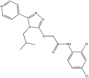 N-(2,4-dichlorophenyl)-2-{[4-isobutyl-5-(4-pyridinyl)-4H-1,2,4-triazol-3-yl]sulfanyl}acetamide Structure