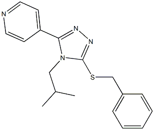 benzyl 4-isobutyl-5-(4-pyridinyl)-4H-1,2,4-triazol-3-yl sulfide Struktur