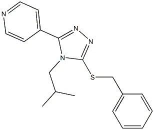 benzyl 4-isobutyl-5-(4-pyridinyl)-4H-1,2,4-triazol-3-yl sulfide,663213-85-2,结构式