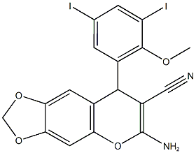 6-amino-8-(3,5-diiodo-2-methoxyphenyl)-8H-[1,3]dioxolo[4,5-g]chromene-7-carbonitrile|