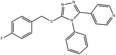 4-fluorobenzyl 4-phenyl-5-(4-pyridinyl)-4H-1,2,4-triazol-3-yl sulfide Structure