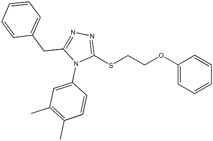 2-{[5-benzyl-4-(3,4-dimethylphenyl)-4H-1,2,4-triazol-3-yl]sulfanyl}ethyl phenyl ether Structure