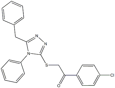 2-[(5-benzyl-4-phenyl-4H-1,2,4-triazol-3-yl)sulfanyl]-1-(4-chlorophenyl)ethanone|